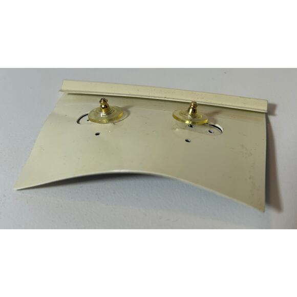 Vintage Americana Creations Heart Earrings with Faux Pearls – Gold-Tone Filigree - Picture 3 of 3